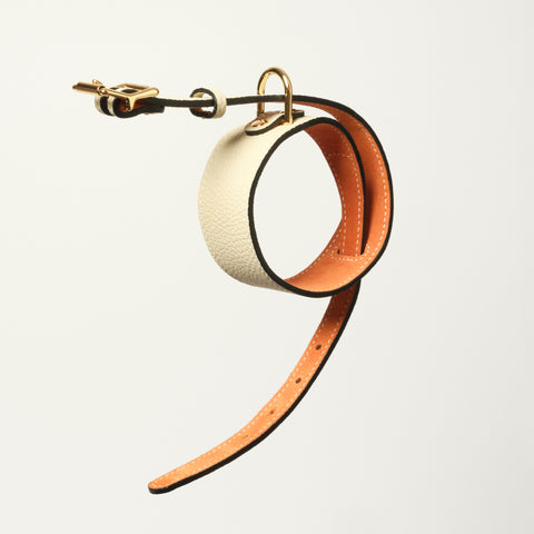 Double Loop Collar Narrow - White