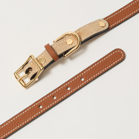 Single Loop Collar Narrow - Brown