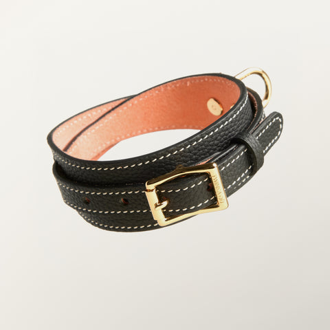 Double Loop Collar Narrow - Black