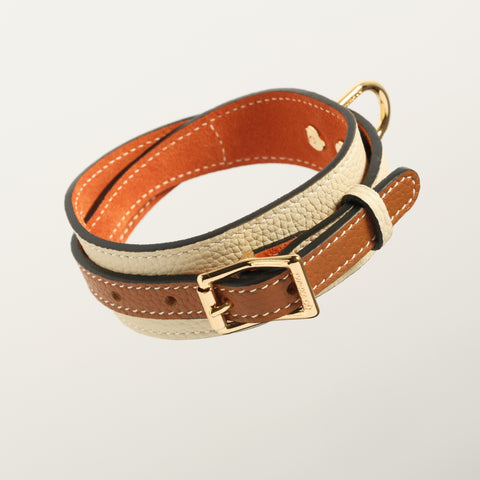 Double Loop Collar Narrow - White